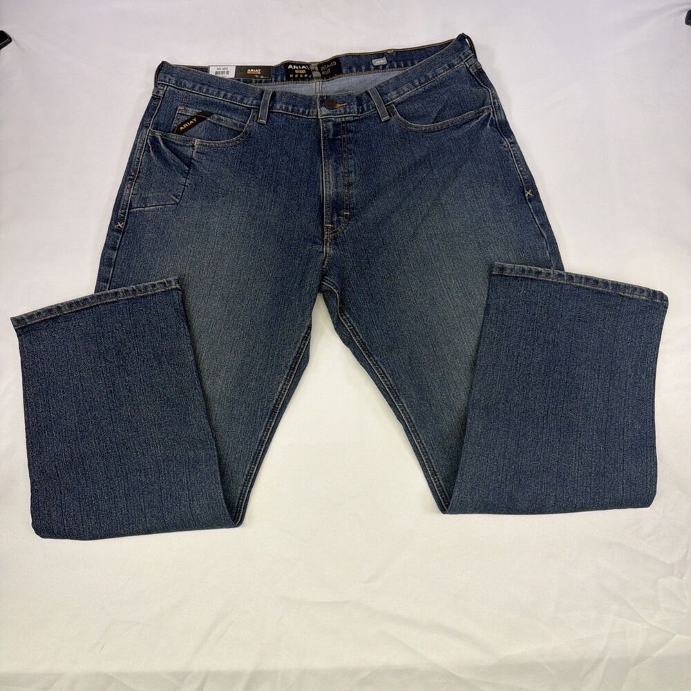 New Ariat, M4 Rebar DuraStretch Relaxed Boot Cut Jean,  42/30 10016221